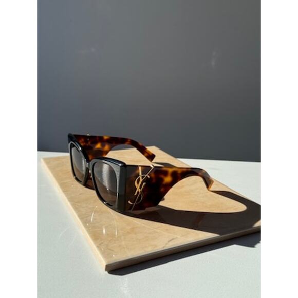 NEW Saint Laurent SLM119 Blaze Black Havana Brown Sunglasses - Picture 8 of 9